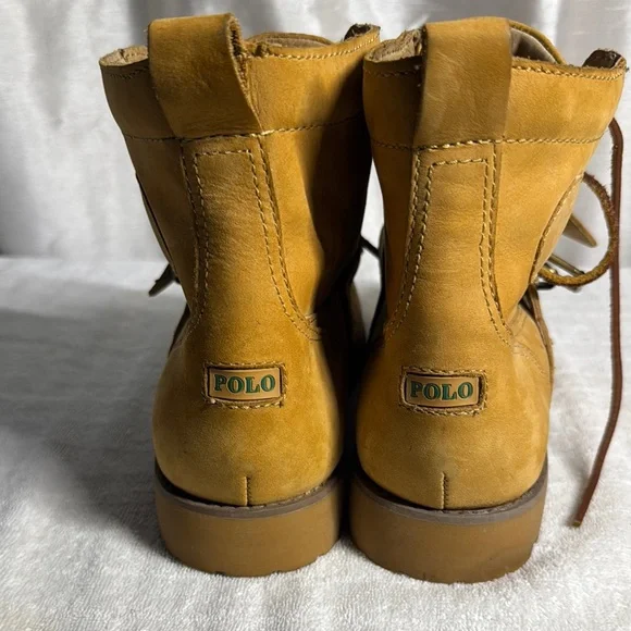 Polo by Ralph Lauren Tan Leather Boots Men's Size 9 - Picture 3 of 14